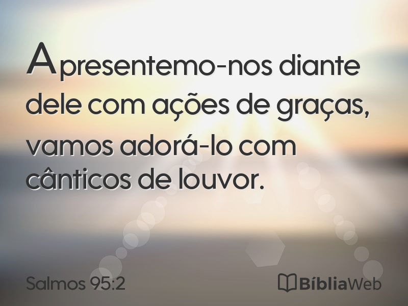 Salmos 95:2 em imagem para compartilhar