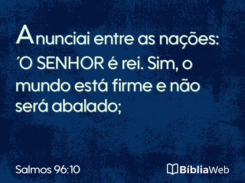 Salmos 96:10 em imagem para compartilhar