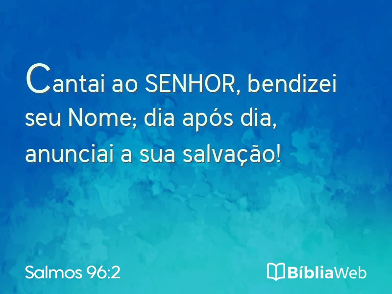 Salmos 96:2 em imagem para compartilhar