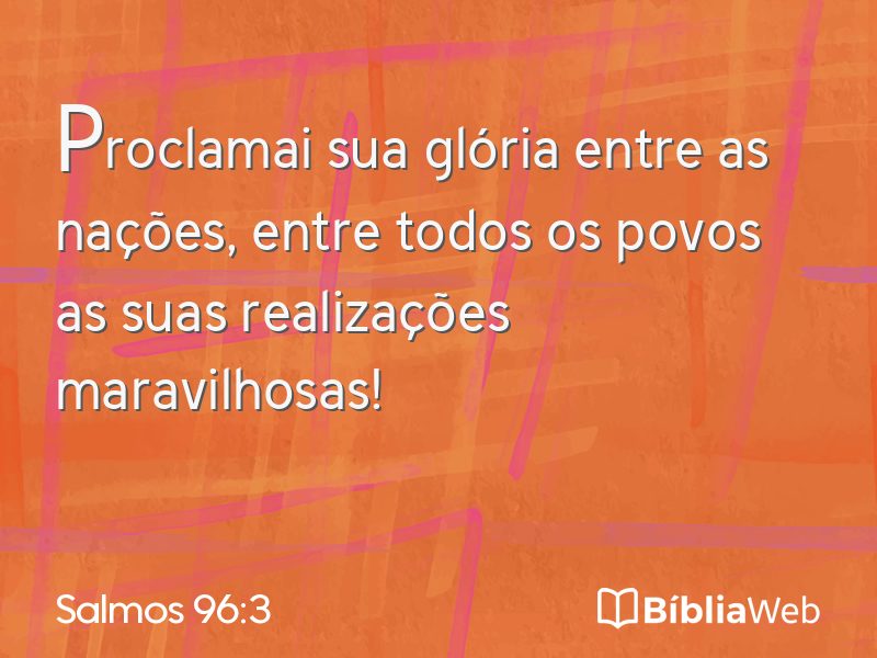 Salmos 96:3 em imagem para compartilhar