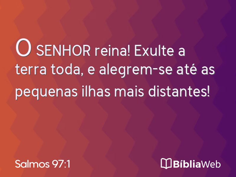 Salmos 97:1 em imagem para compartilhar