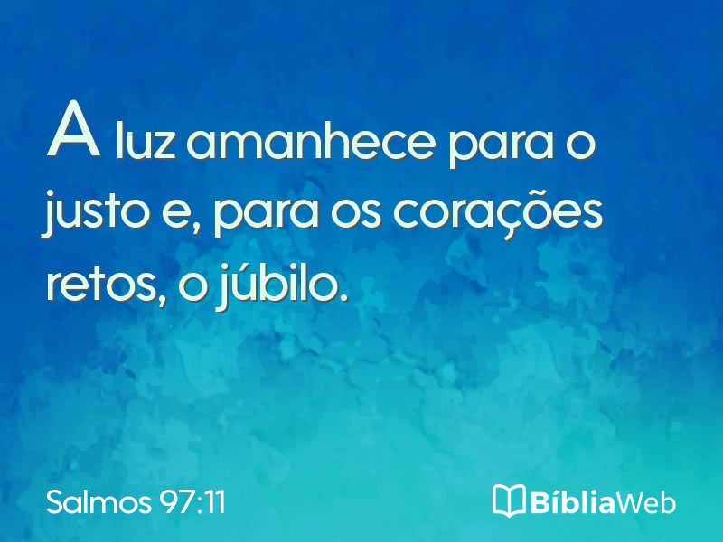 Salmos 97:11 em imagem para compartilhar