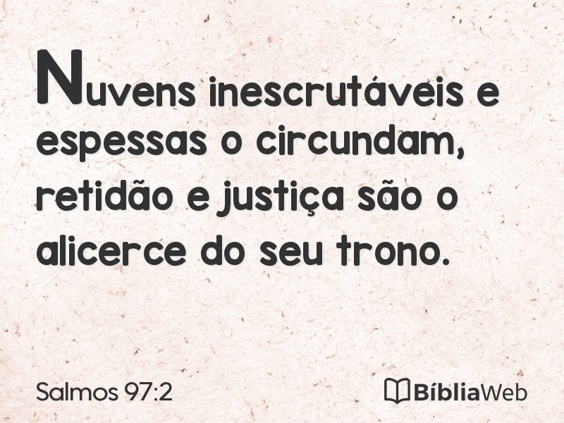 Salmos 97:2 em imagem para compartilhar