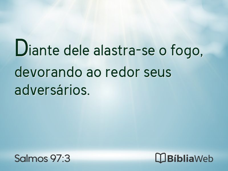 Salmos 97:3 em imagem para compartilhar
