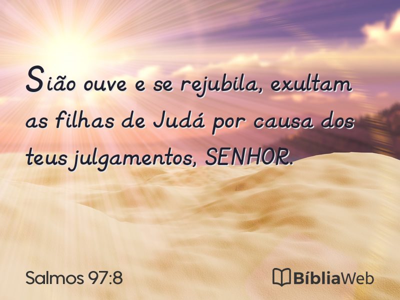 Salmos 97:8 em imagem para compartilhar
