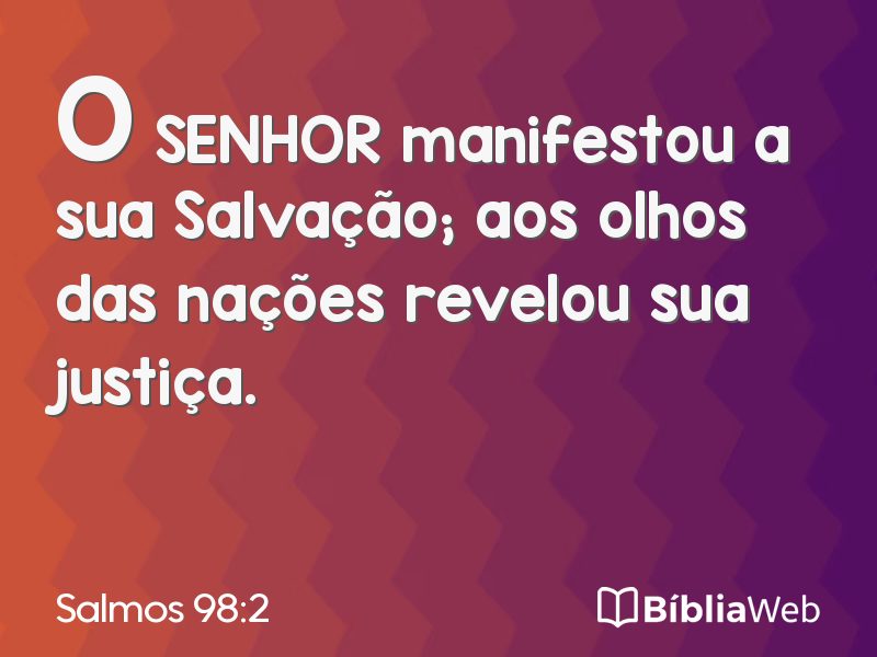 Salmos 98:2 em imagem para compartilhar
