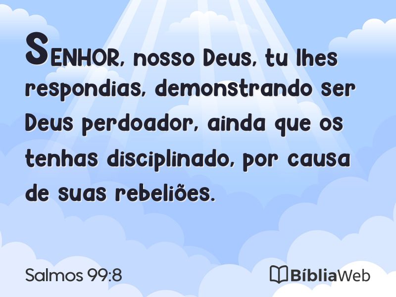 Salmos 99:8 em imagem para compartilhar