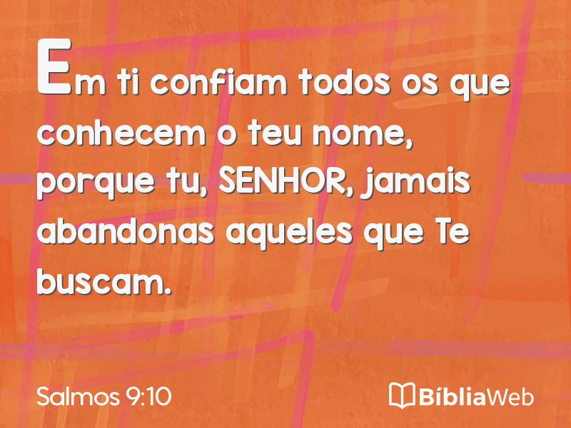 Salmos 9:10 em imagem para compartilhar