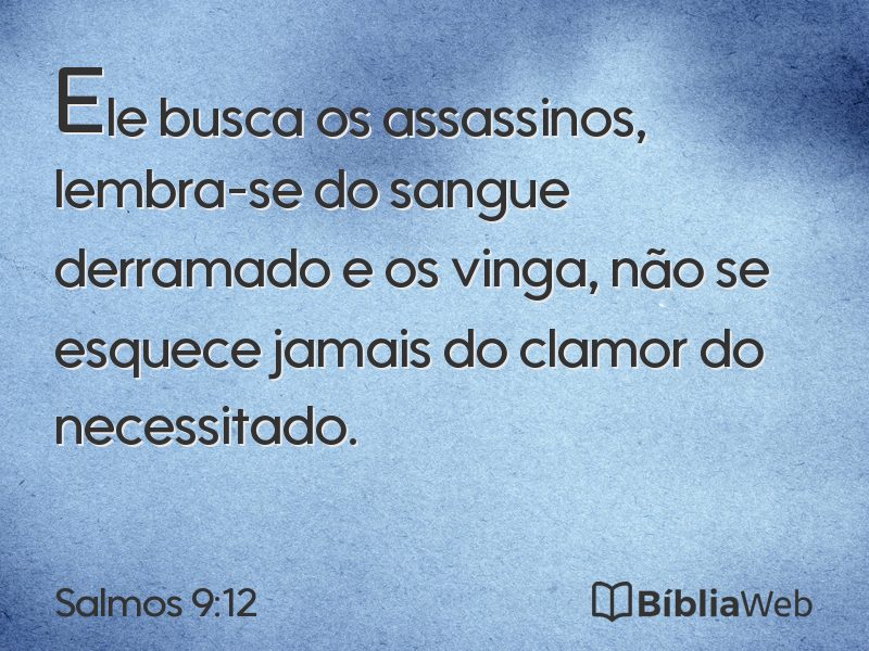 Salmos 9:12 em imagem para compartilhar
