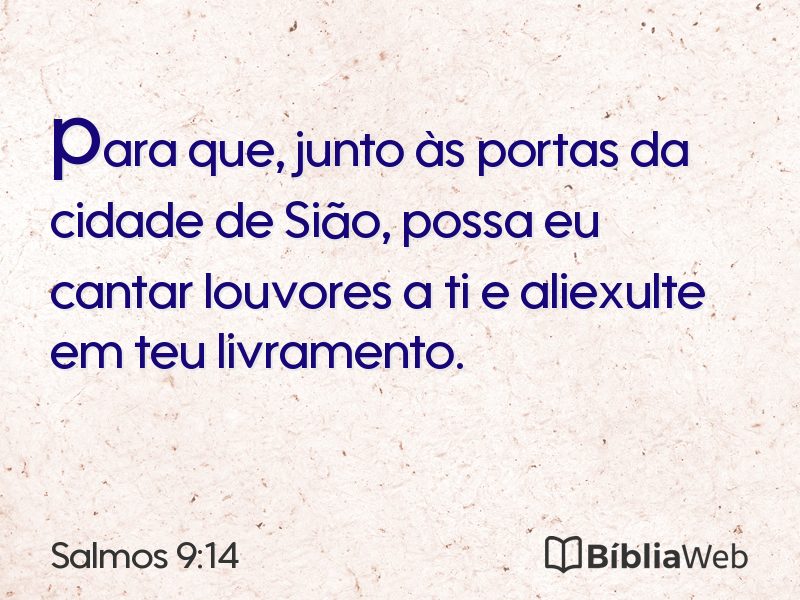 Salmos 9:14 em imagem para compartilhar