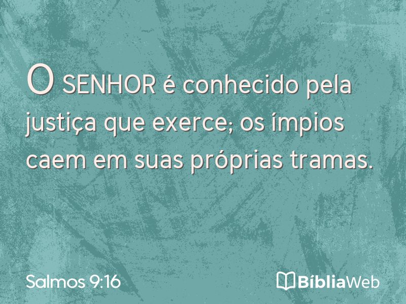 Salmos 9:16 em imagem para compartilhar