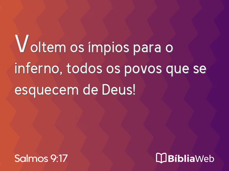 Salmos 9:17 em imagem para compartilhar