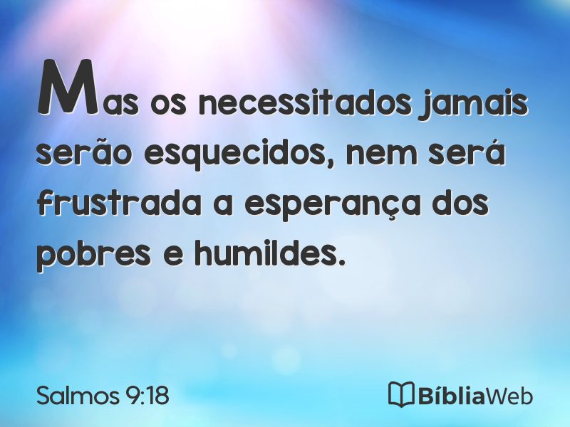 Salmos 9:18 em imagem para compartilhar