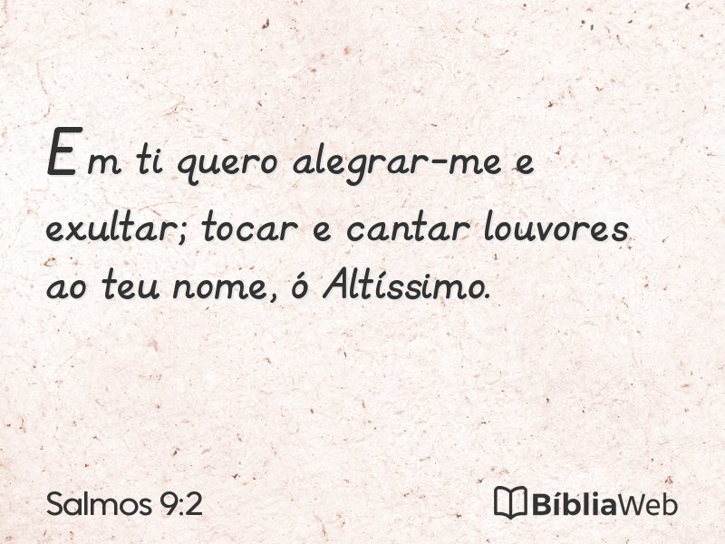 Salmos 9:2 em imagem para compartilhar