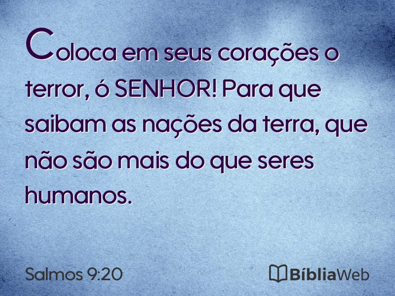 Salmos 9:20 em imagem para compartilhar