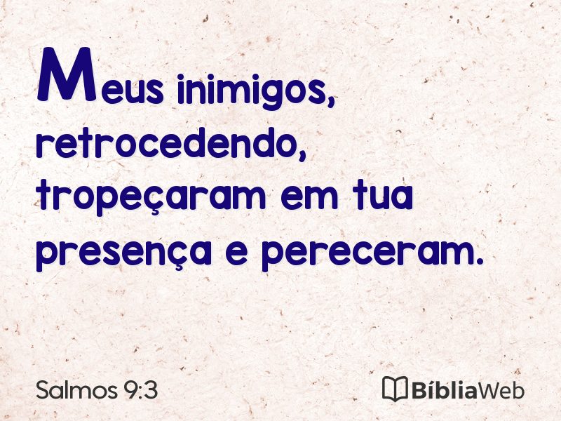 Salmos 9:3 em imagem para compartilhar