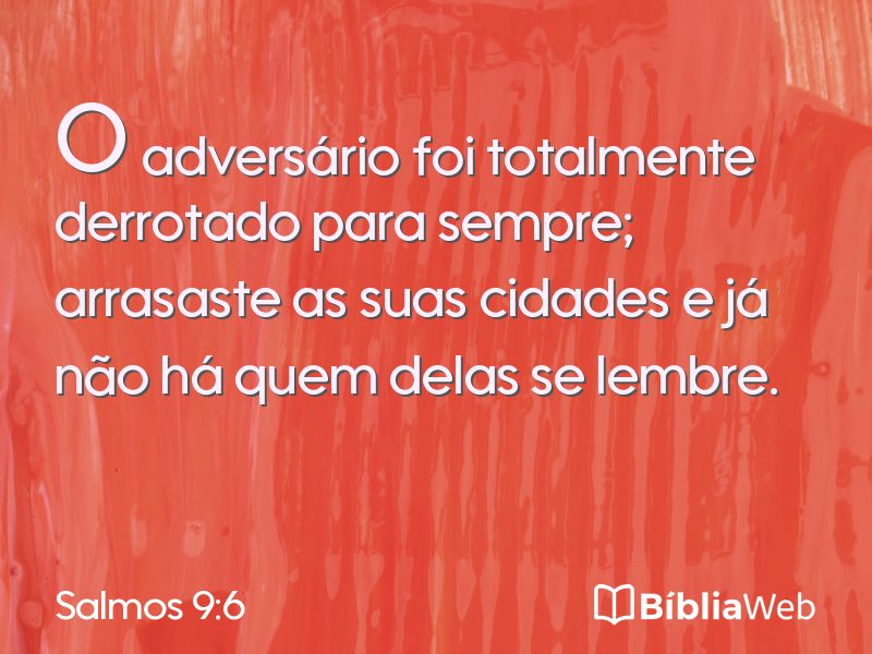 Salmos 9:6 em imagem para compartilhar