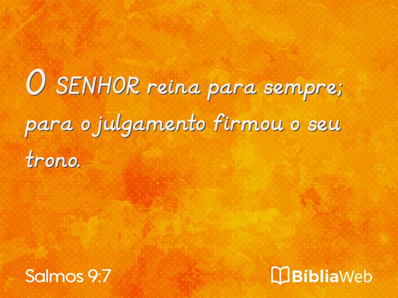 Salmos 9:7 em imagem para compartilhar