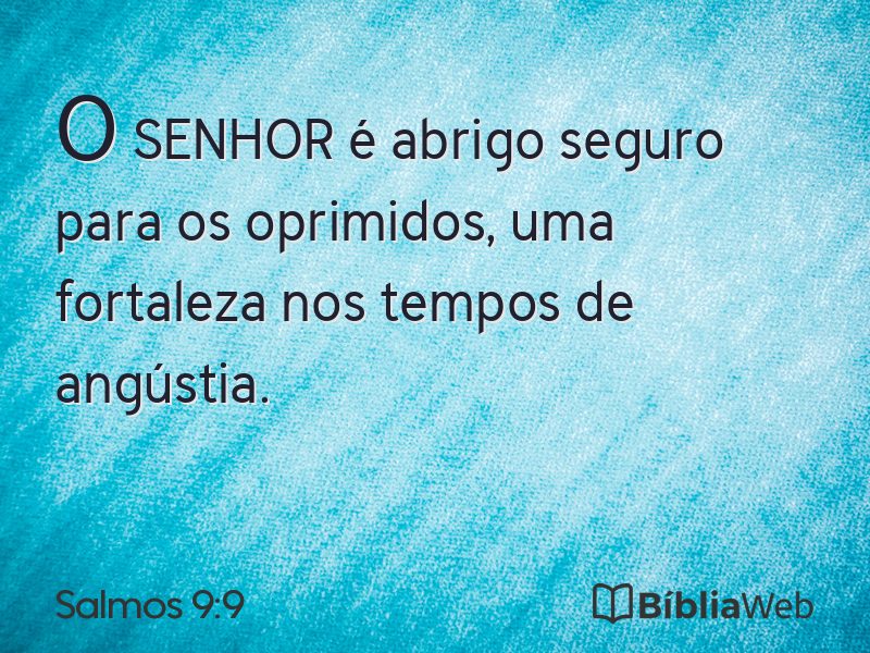 Salmos 9:9 em imagem para compartilhar