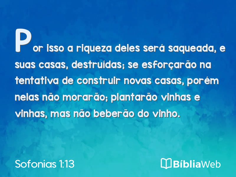 Sofonias 1:13 em imagem para compartilhar