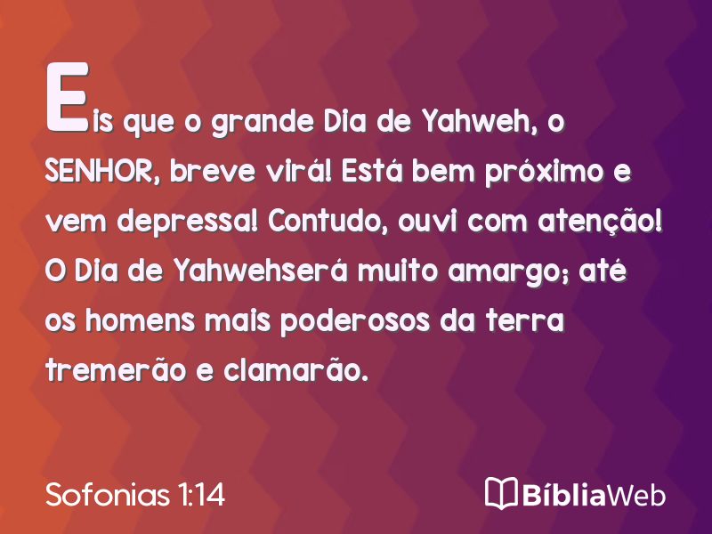 Sofonias 1:14 em imagem para compartilhar