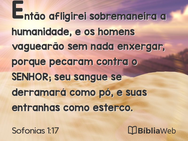 Sofonias 1:17 em imagem para compartilhar