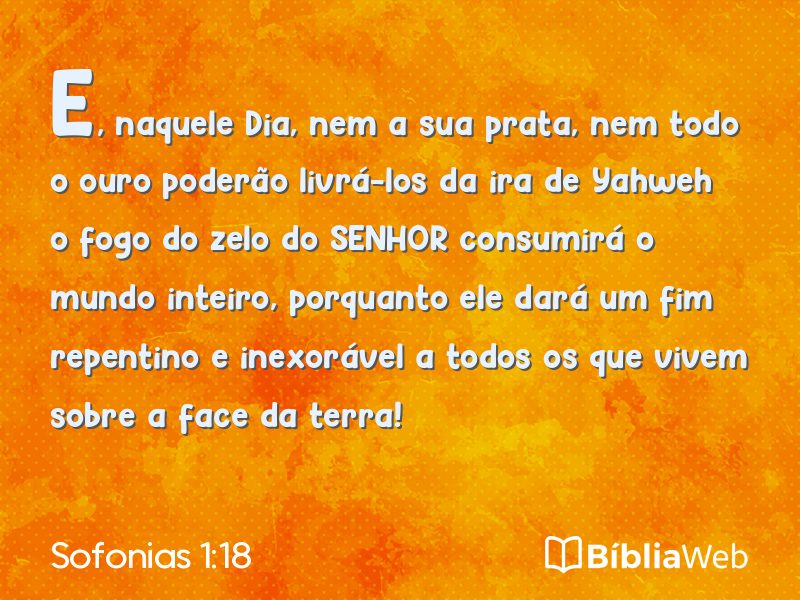 Sofonias 1:18 em imagem para compartilhar