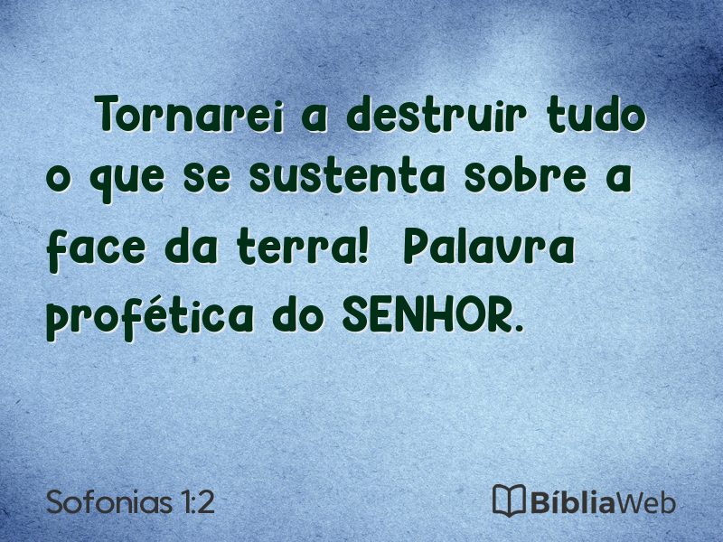 Sofonias 1:2 em imagem para compartilhar