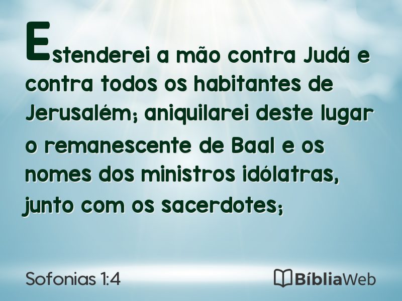 Sofonias 1:4 em imagem para compartilhar