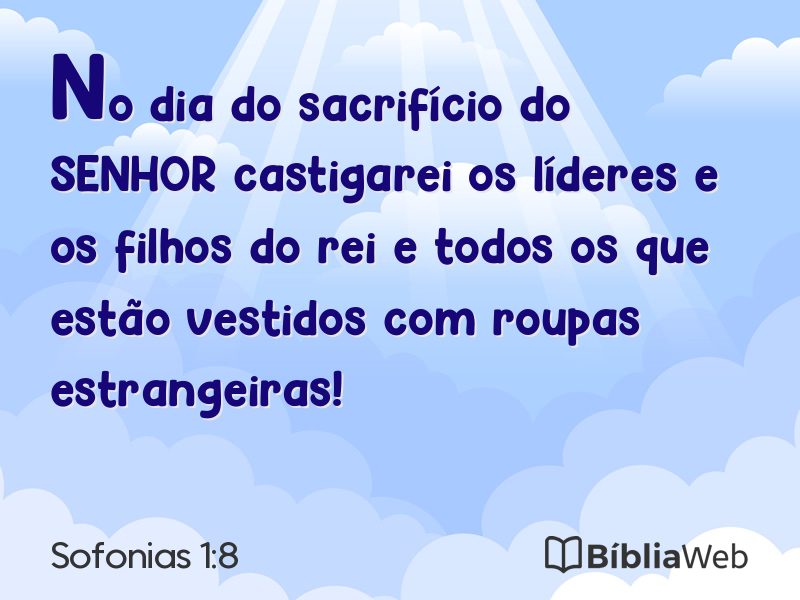 Sofonias 1:8 em imagem para compartilhar