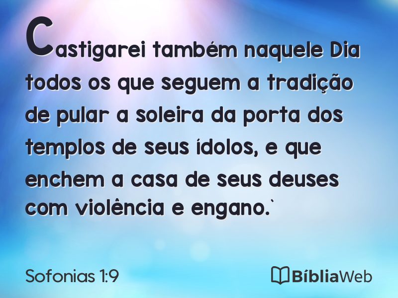 Sofonias 1:9 em imagem para compartilhar