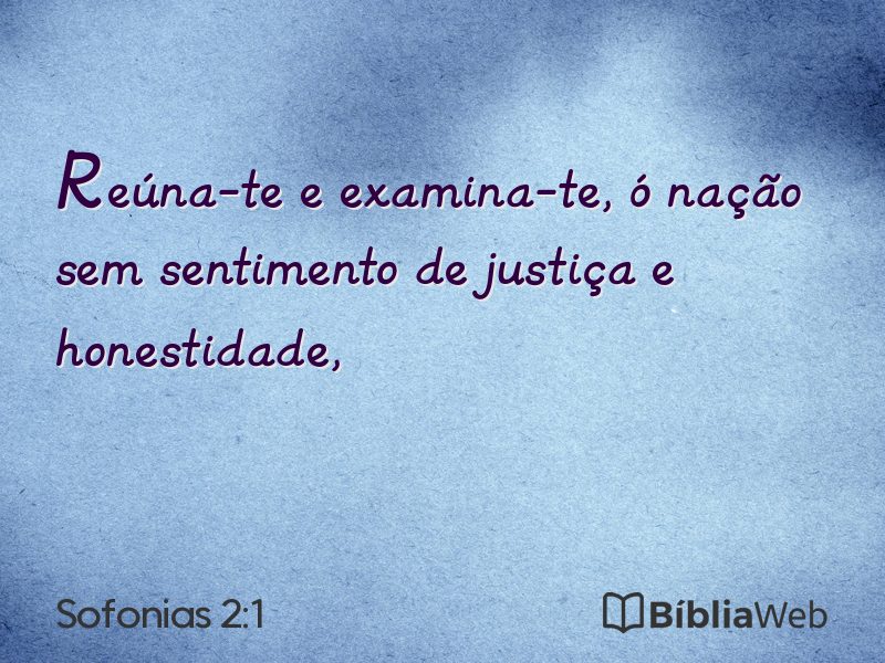Sofonias 2:1 em imagem para compartilhar
