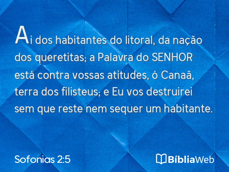 Sofonias 2:5 em imagem para compartilhar