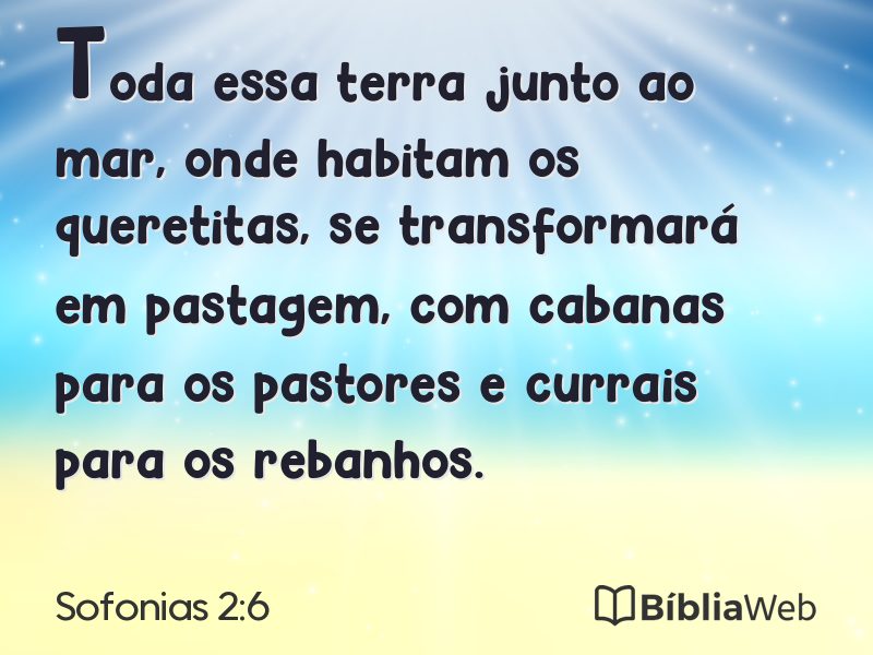 Sofonias 2:6 em imagem para compartilhar