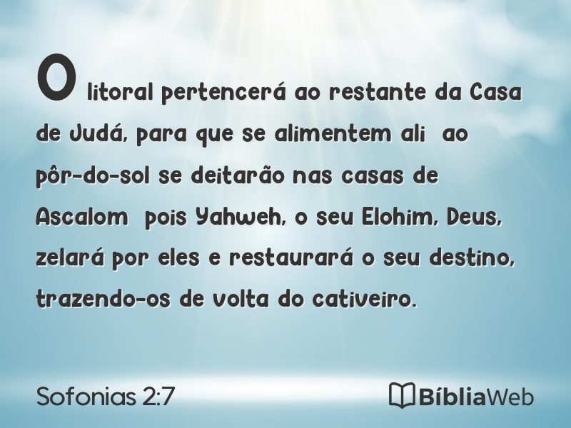 Sofonias 2:7 em imagem para compartilhar