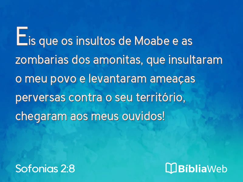 Sofonias 2:8 em imagem para compartilhar