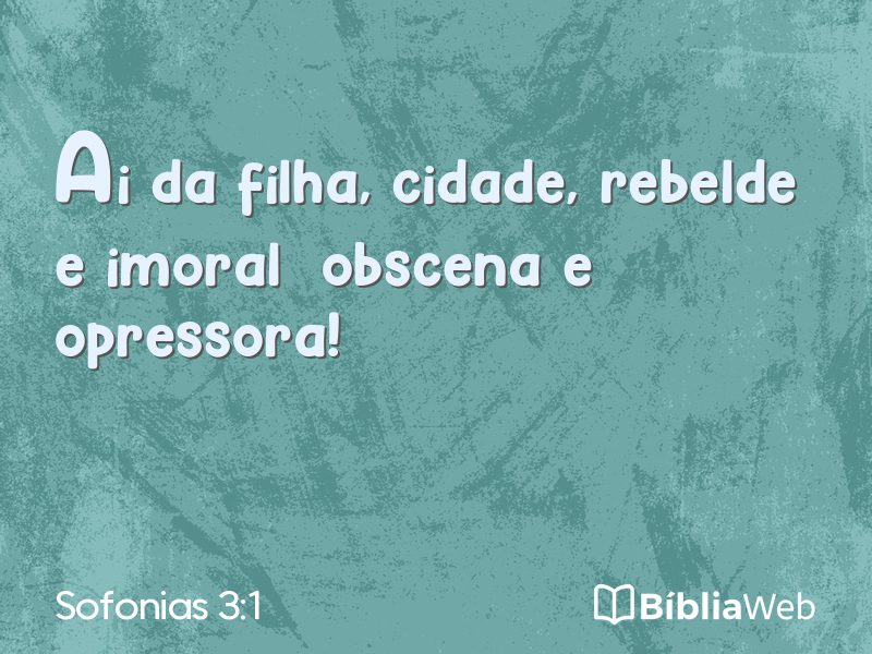 Sofonias 3:1 em imagem para compartilhar