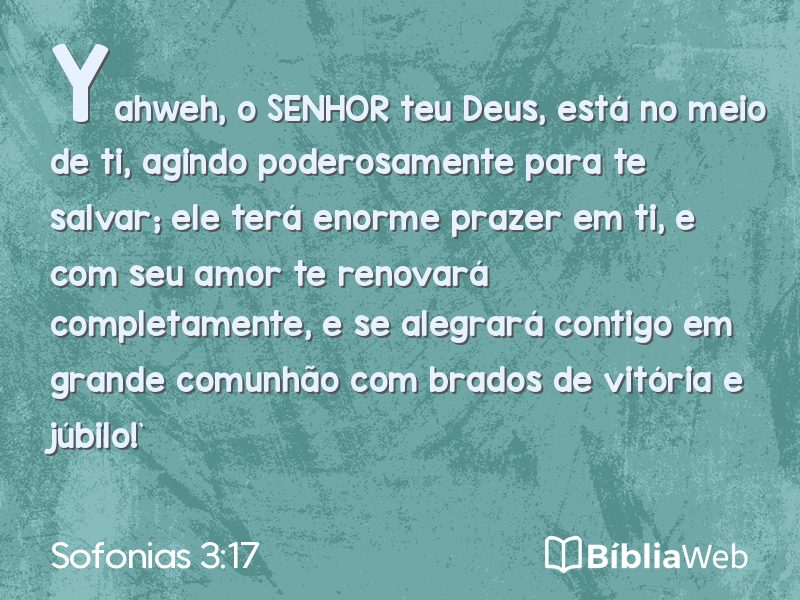 Sofonias 3:17 em imagem para compartilhar