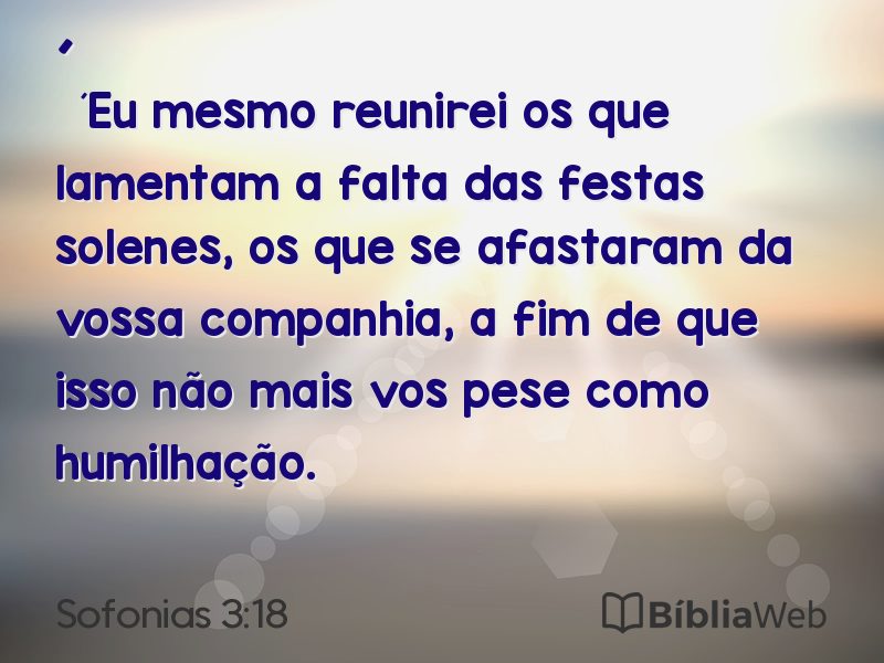Sofonias 3:18 em imagem para compartilhar