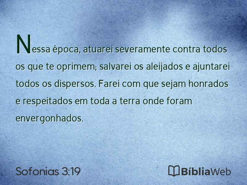 Sofonias 3:19 em imagem para compartilhar