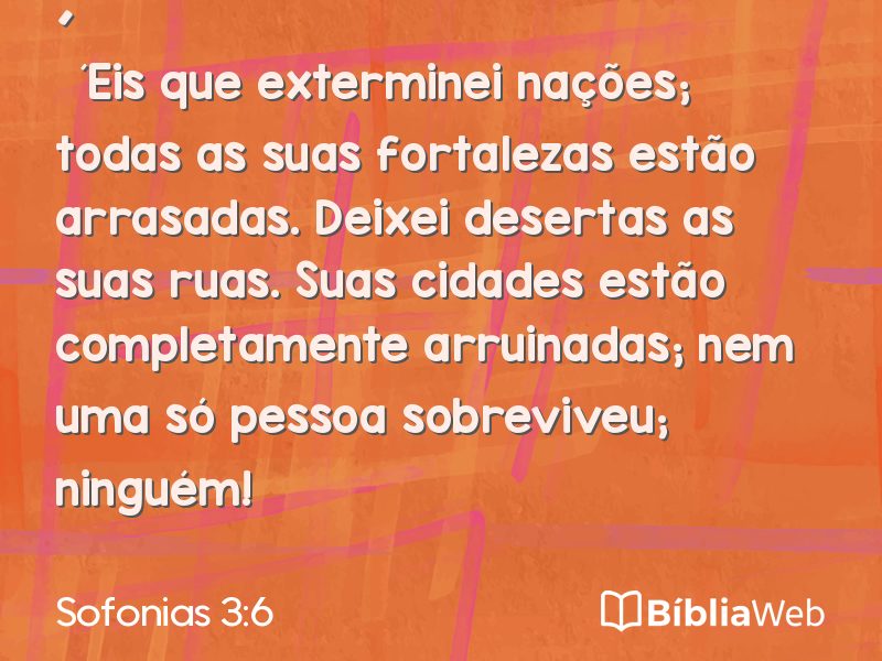 Sofonias 3:6 em imagem para compartilhar
