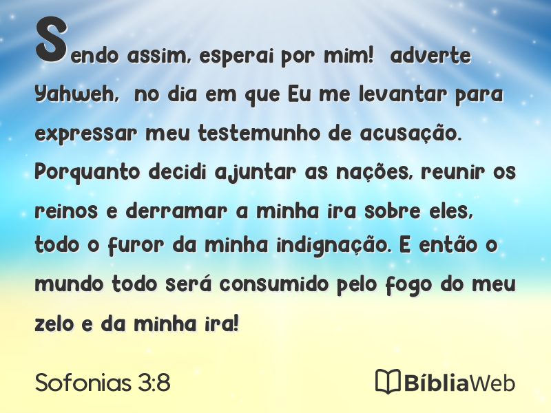 Sofonias 3:8 em imagem para compartilhar