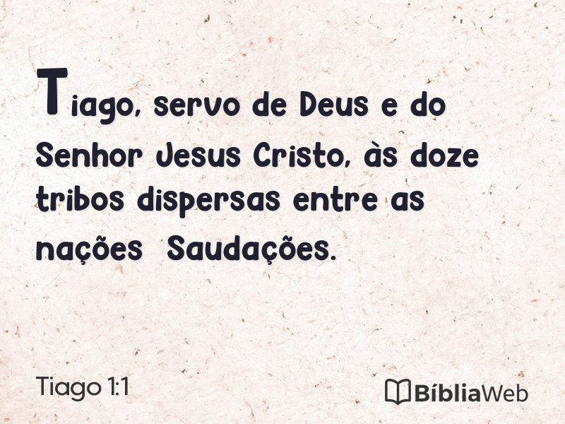 Tiago 1:1 em imagem para compartilhar