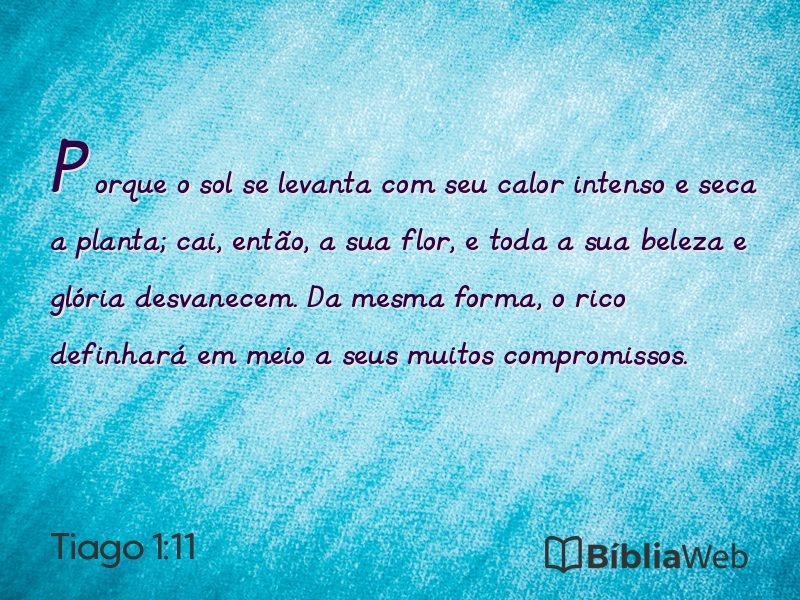 Tiago 1:11 em imagem para compartilhar