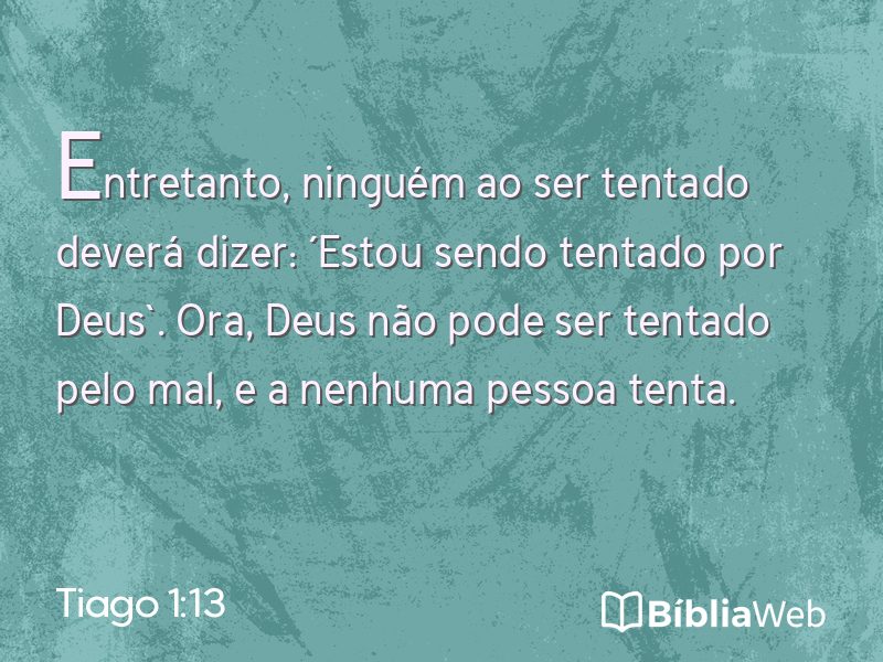 Tiago 1:13 em imagem para compartilhar