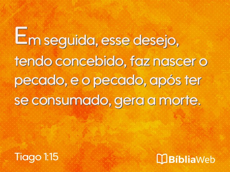 Tiago 1:15 em imagem para compartilhar