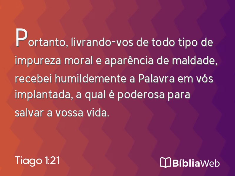 Tiago 1:21 em imagem para compartilhar