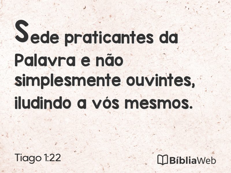 Tiago 1:22 em imagem para compartilhar