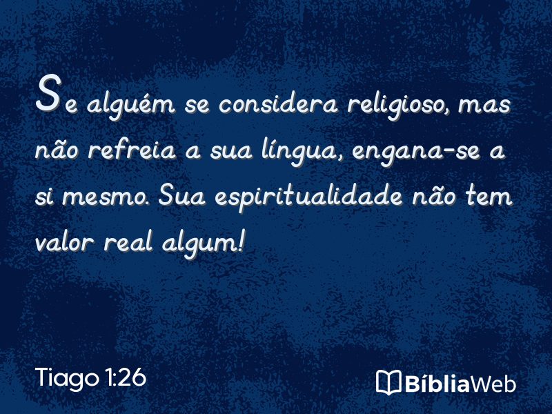 Tiago 1:26 em imagem para compartilhar