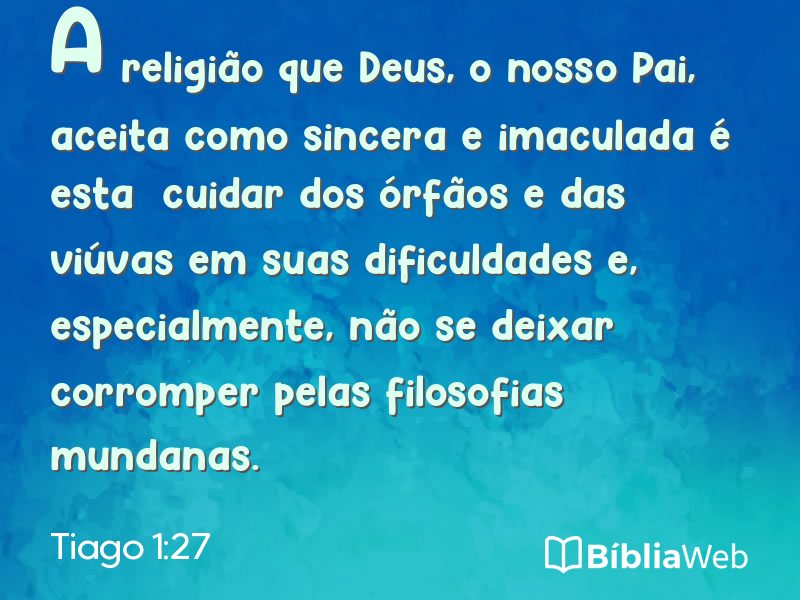 Tiago 1:27 em imagem para compartilhar